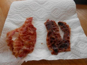 burnt bacon