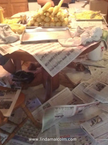 9 papered kitchen