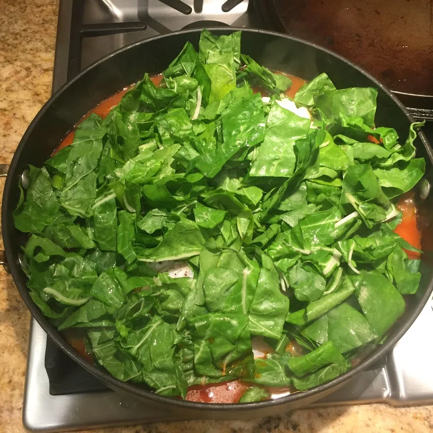 Swiss Chard with Cod