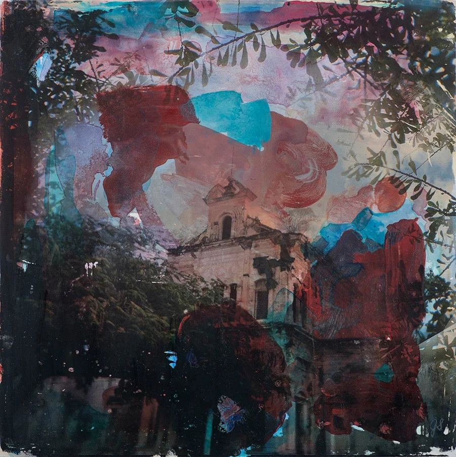 Spun Sugar No. 1 12x12 inches, mixed media