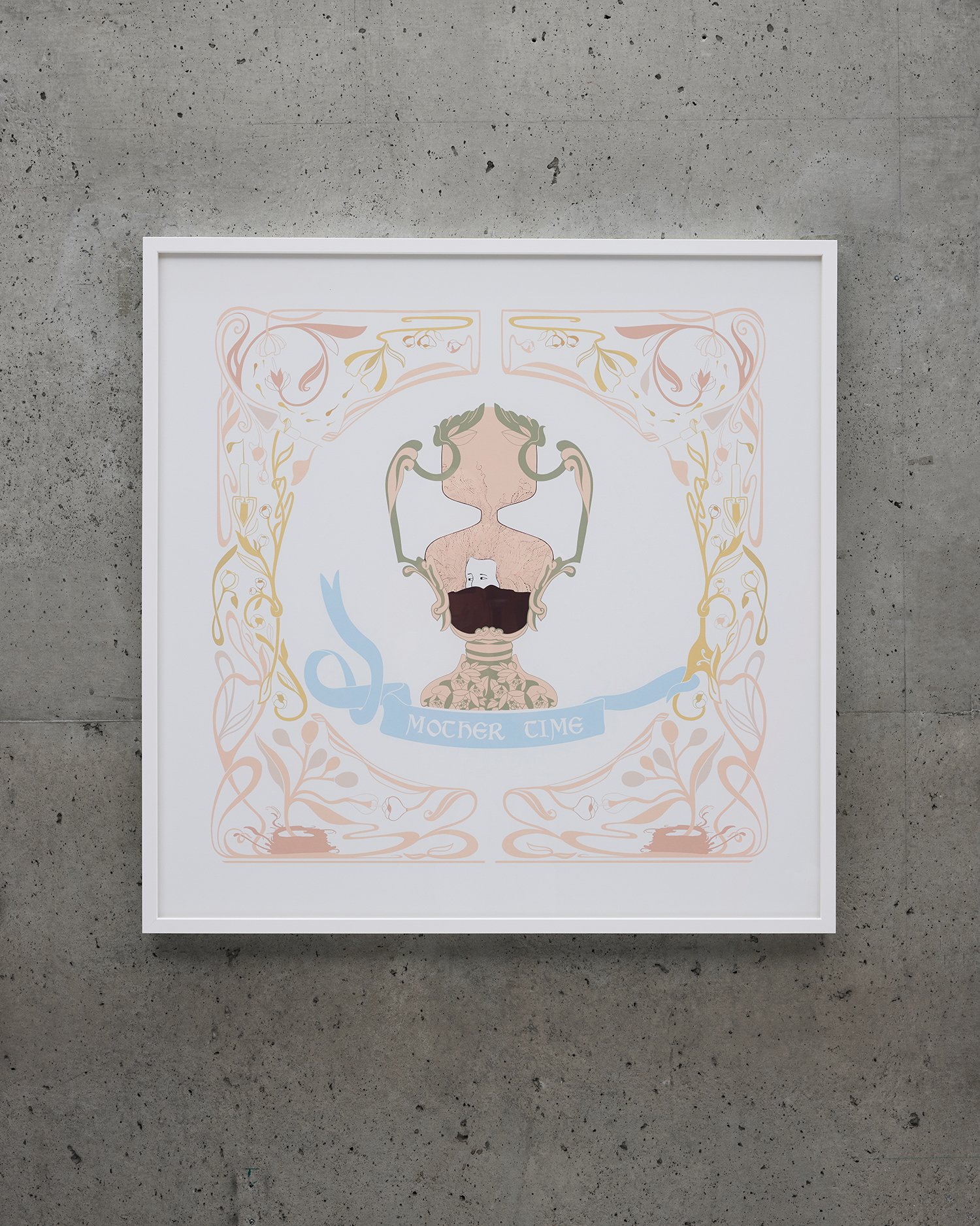   The Crest of the Dealer,  36 X 36 inches,  Framed Print, Digital Drawing on Archival Paper.  