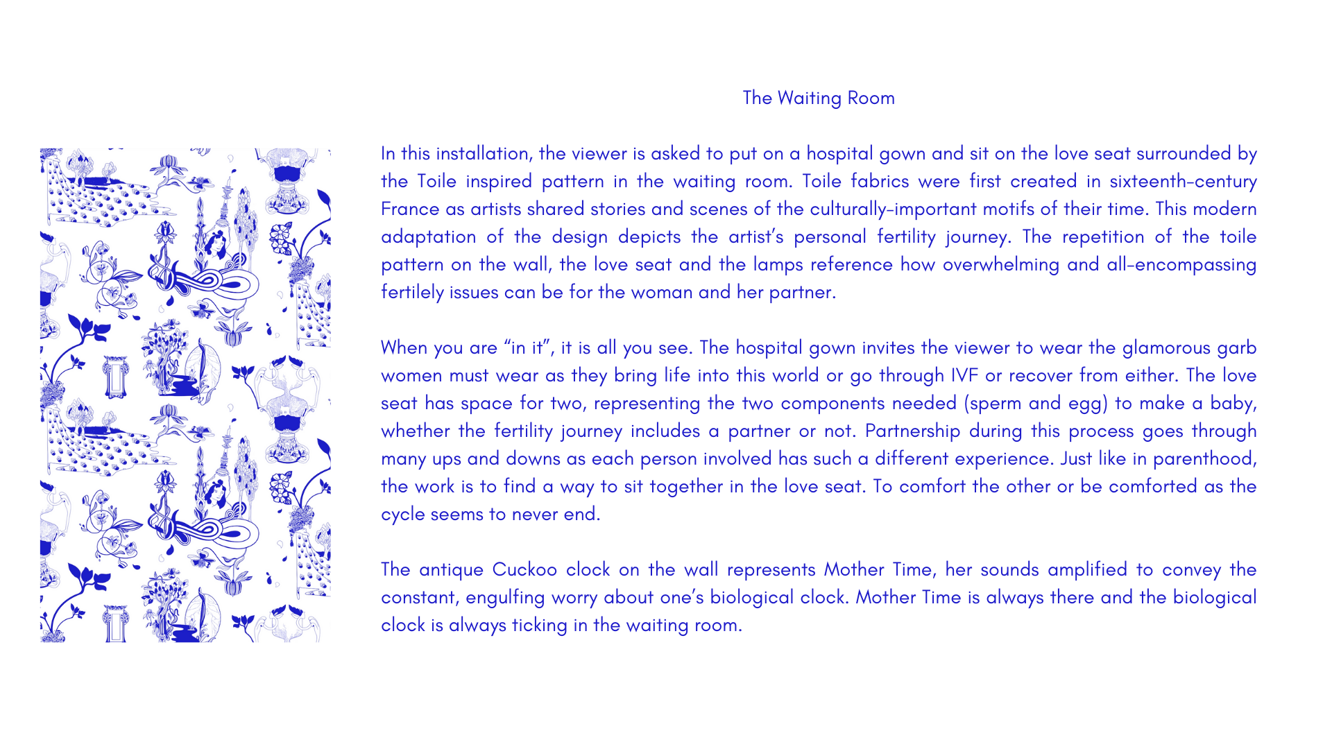   The Waiting Room,  Written Statement.  