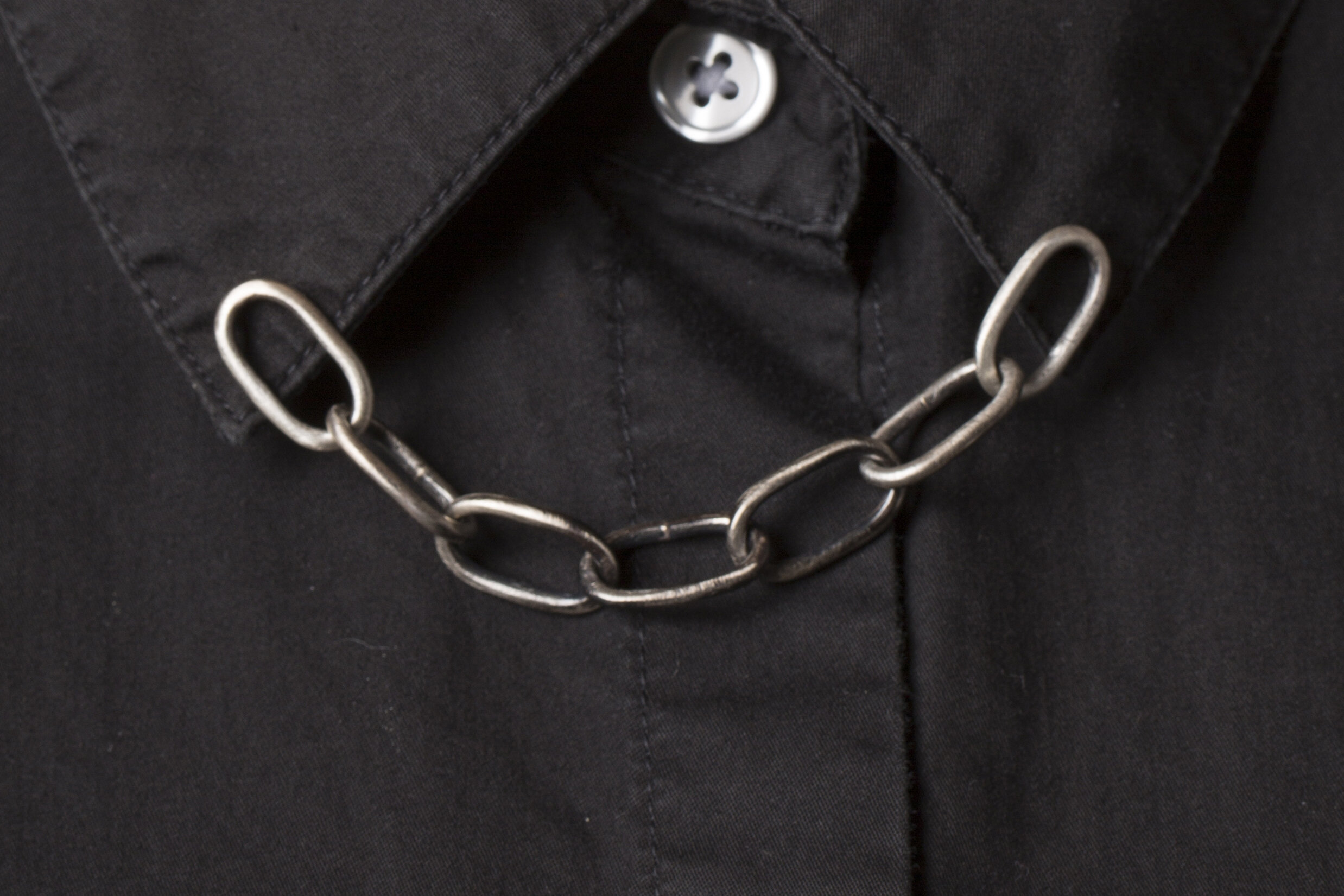 Sterling Silver Linked Collar Pins