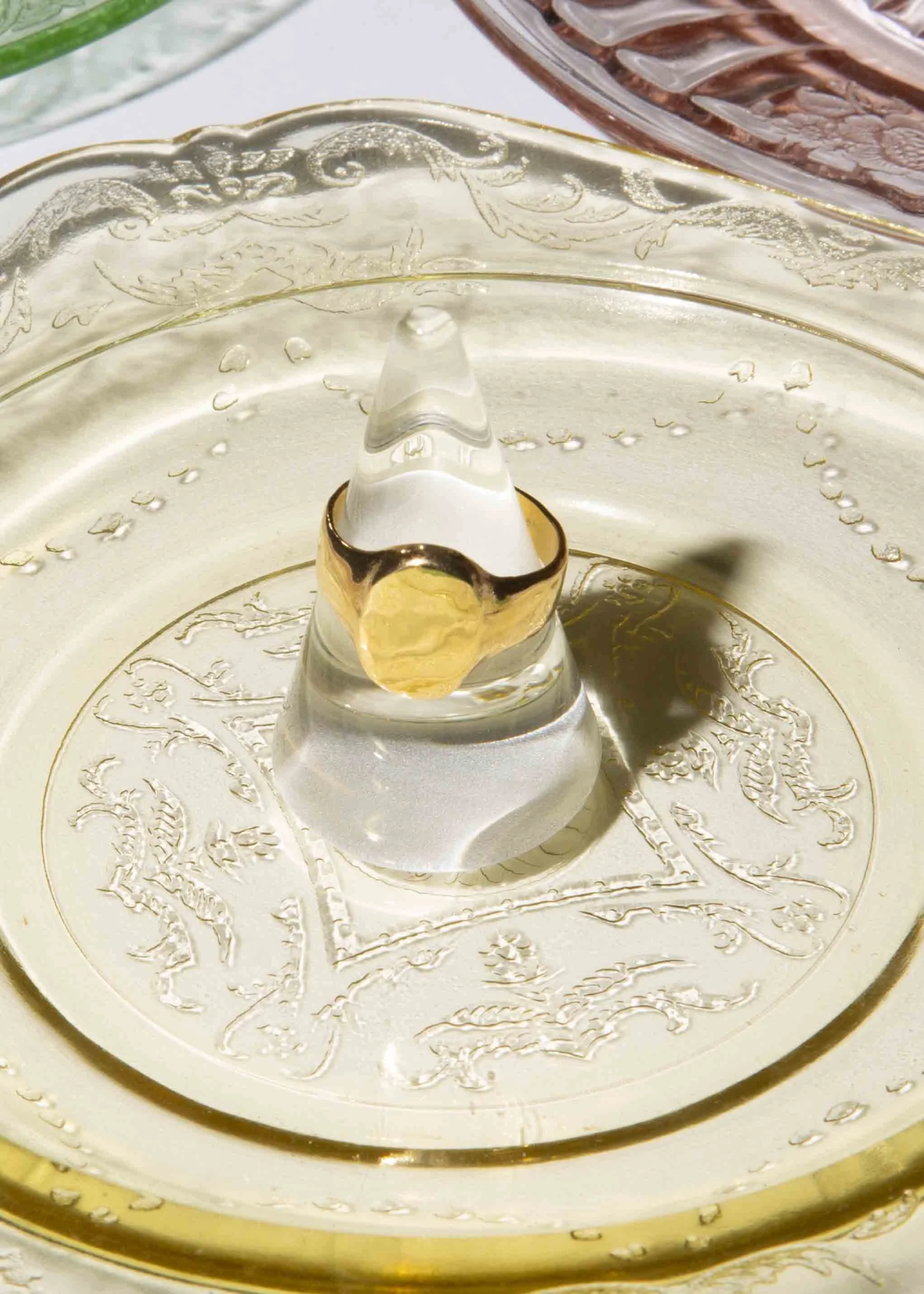 Gold Tone Signet Ring