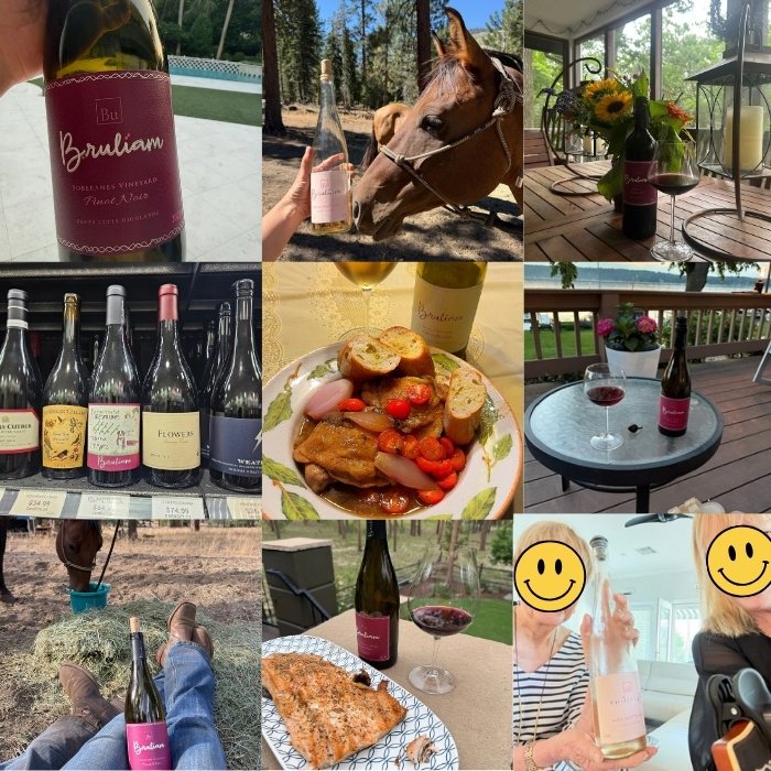 montage of wine bottle shots