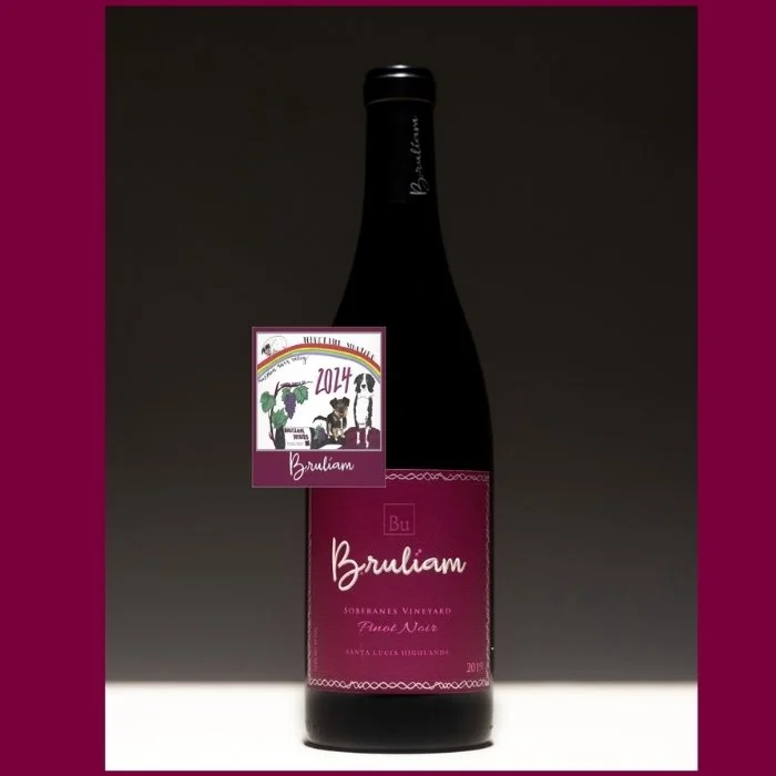 wine bottle and random label