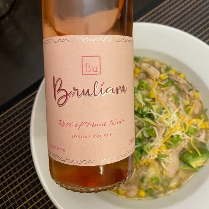 rose paired with soup