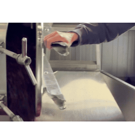 opening the door of a wine tank