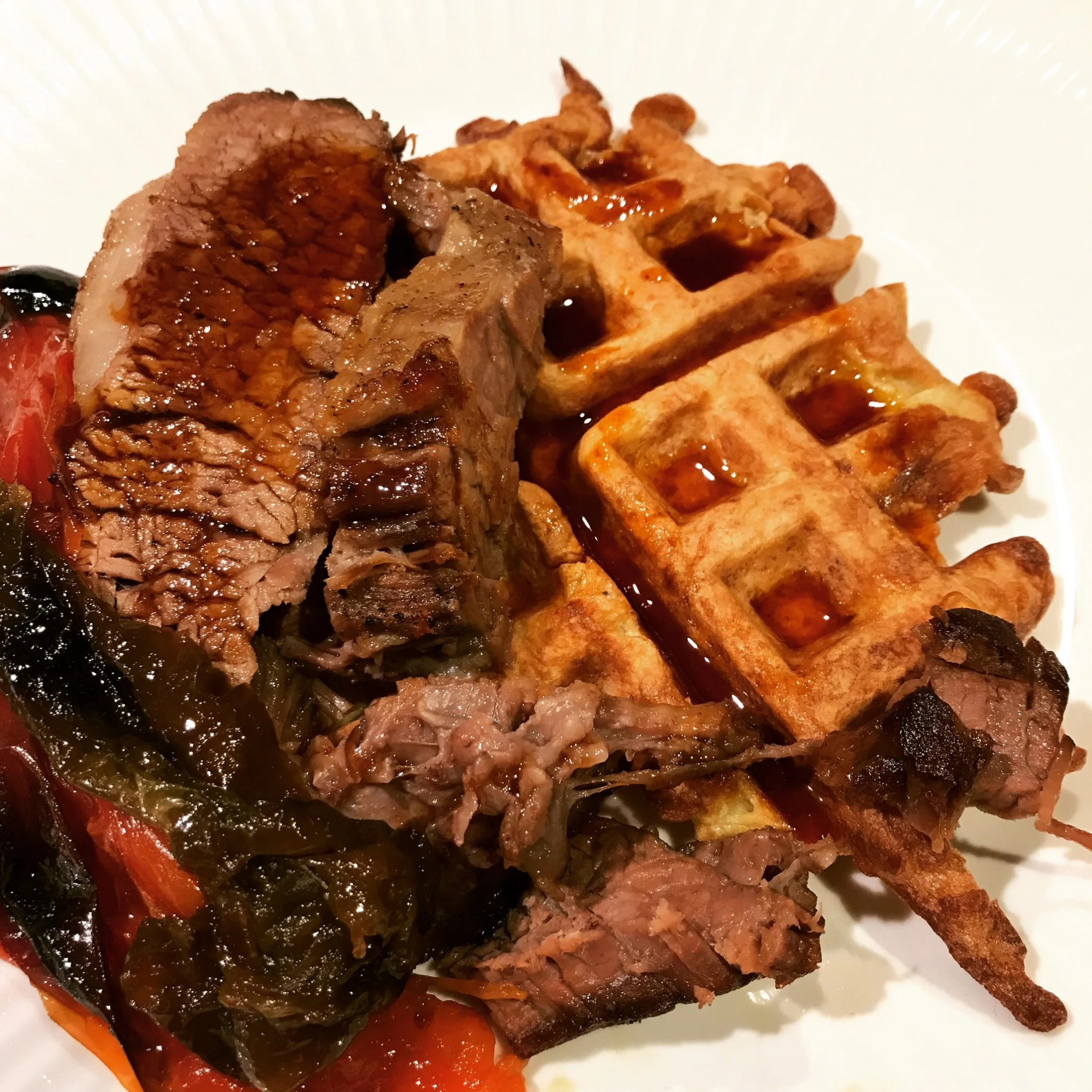 Chile Brisket and Latke Waffles!