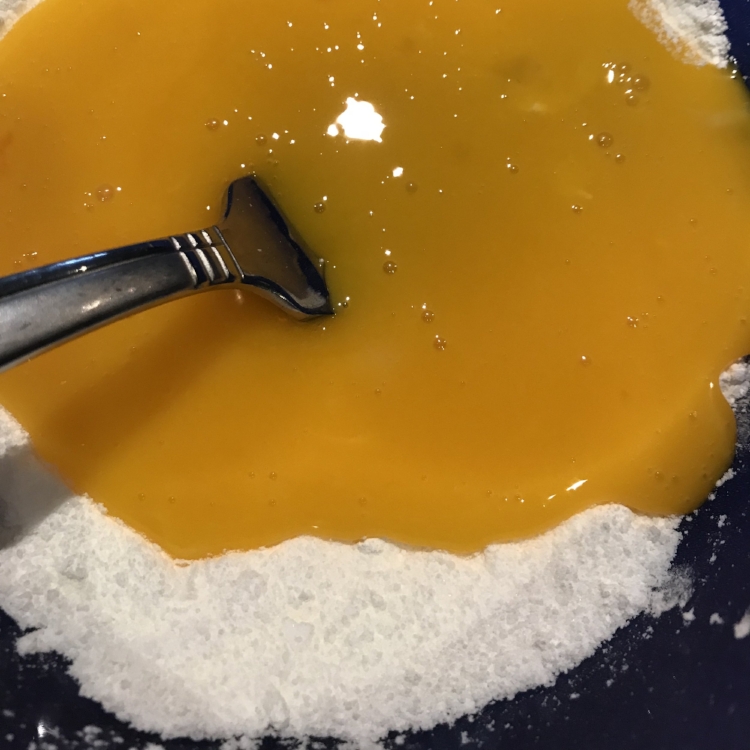 yolks, meet sugar and cornstarch