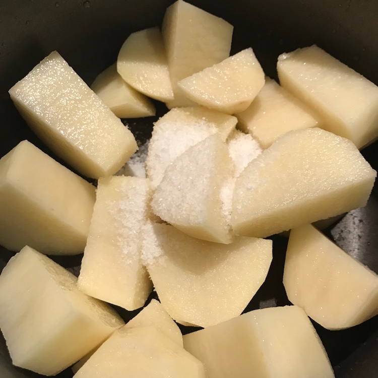 potatoes + salt, just add water