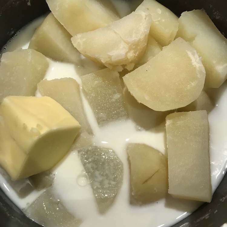 for a smooth potato, don't skimp on the milk and butter!