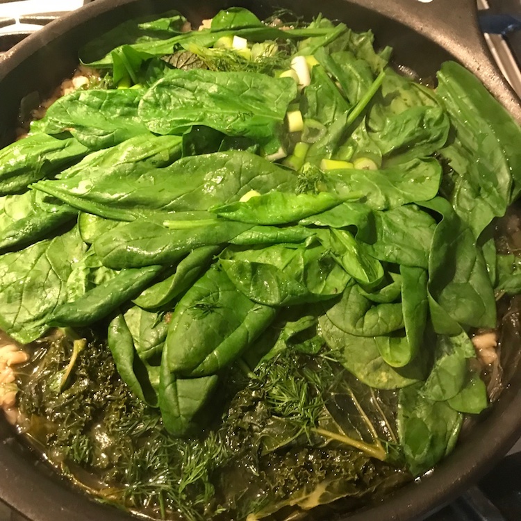 wimpy greens and herbs? cooked!