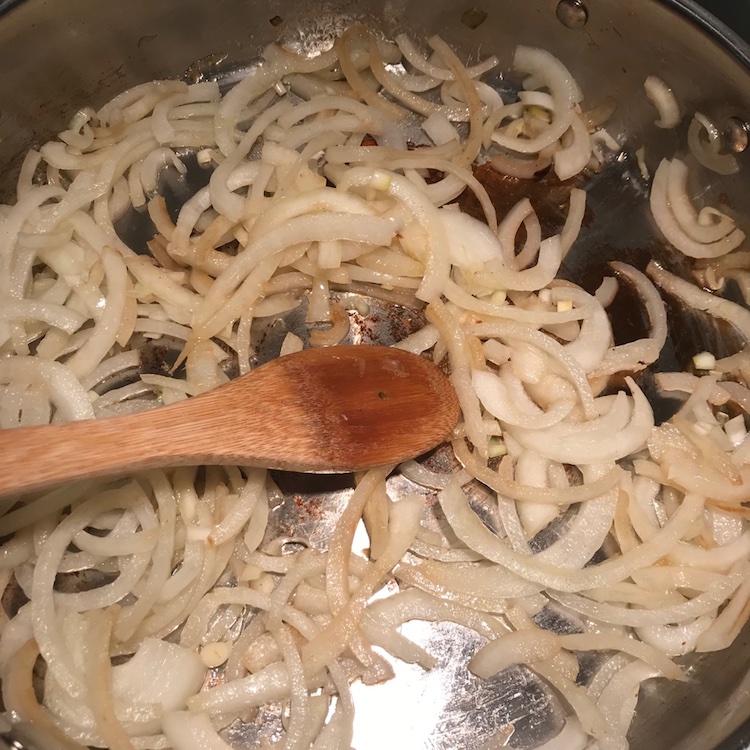 caramelizing onions