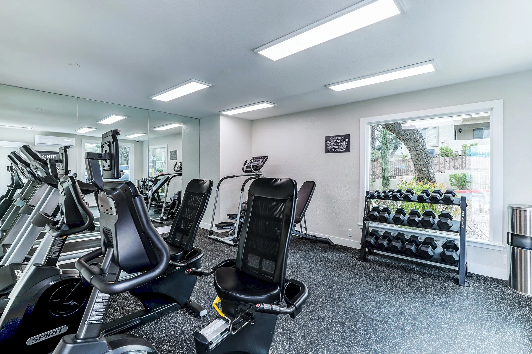 The fitness center at Villagio