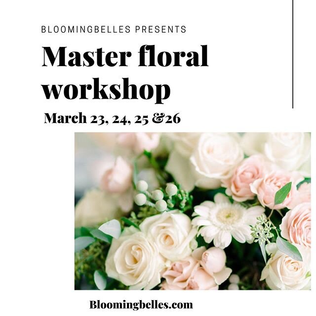 Join us for a floral workshop where you will learn through an immersive, 4-day program, developed by Bloomingbelles Las Vegas Designer @pam.bloomingbelles 
This series of classes will walk you through the basics, as well as floral composition and des