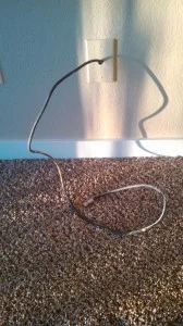 Cord on carpet