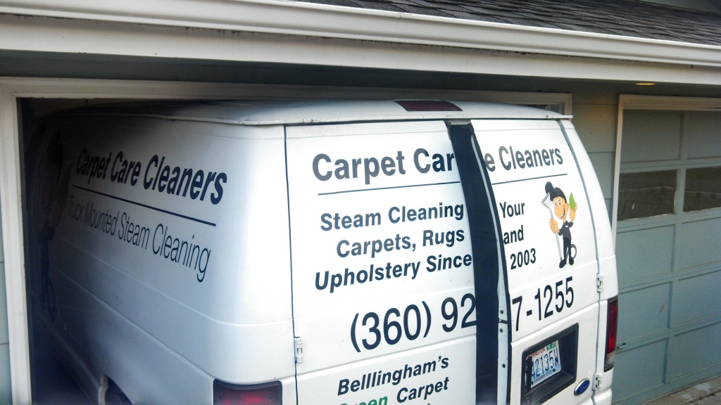 Northern Premedication Derbeville test Fitting the van into the garage — Carpet Care Cleaners