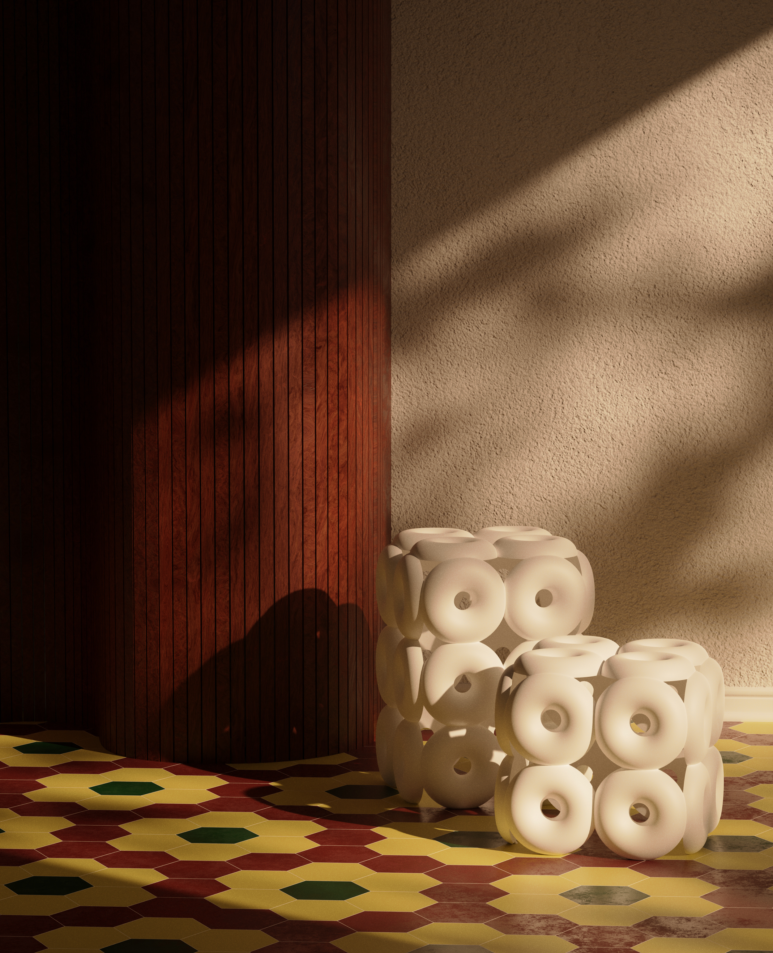 Molecule Side Table - Soft Geometry