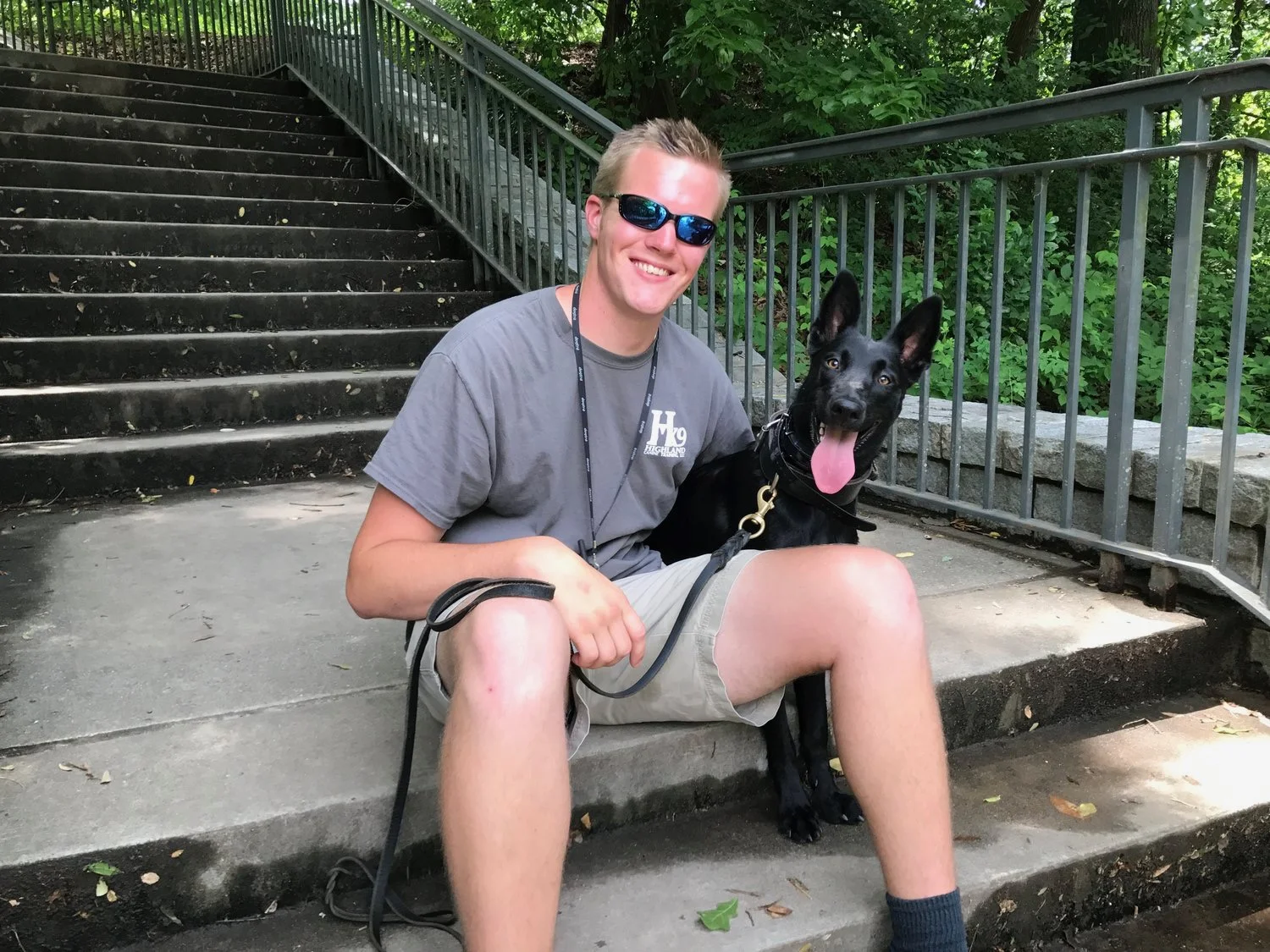 Corey, our Master Dog Trainer, and his favorite pup, Mia.