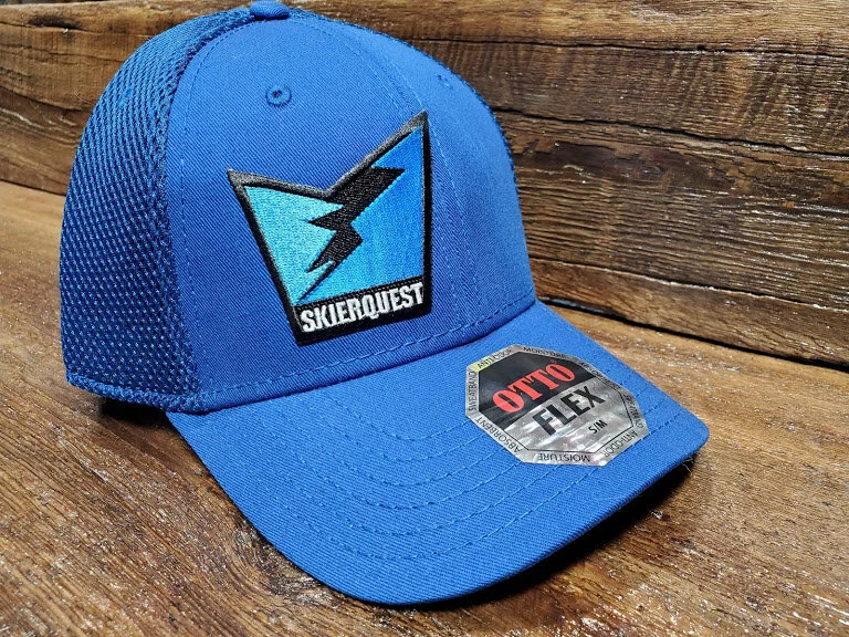 SkierQuest Stretch Fit Blue BB Cap