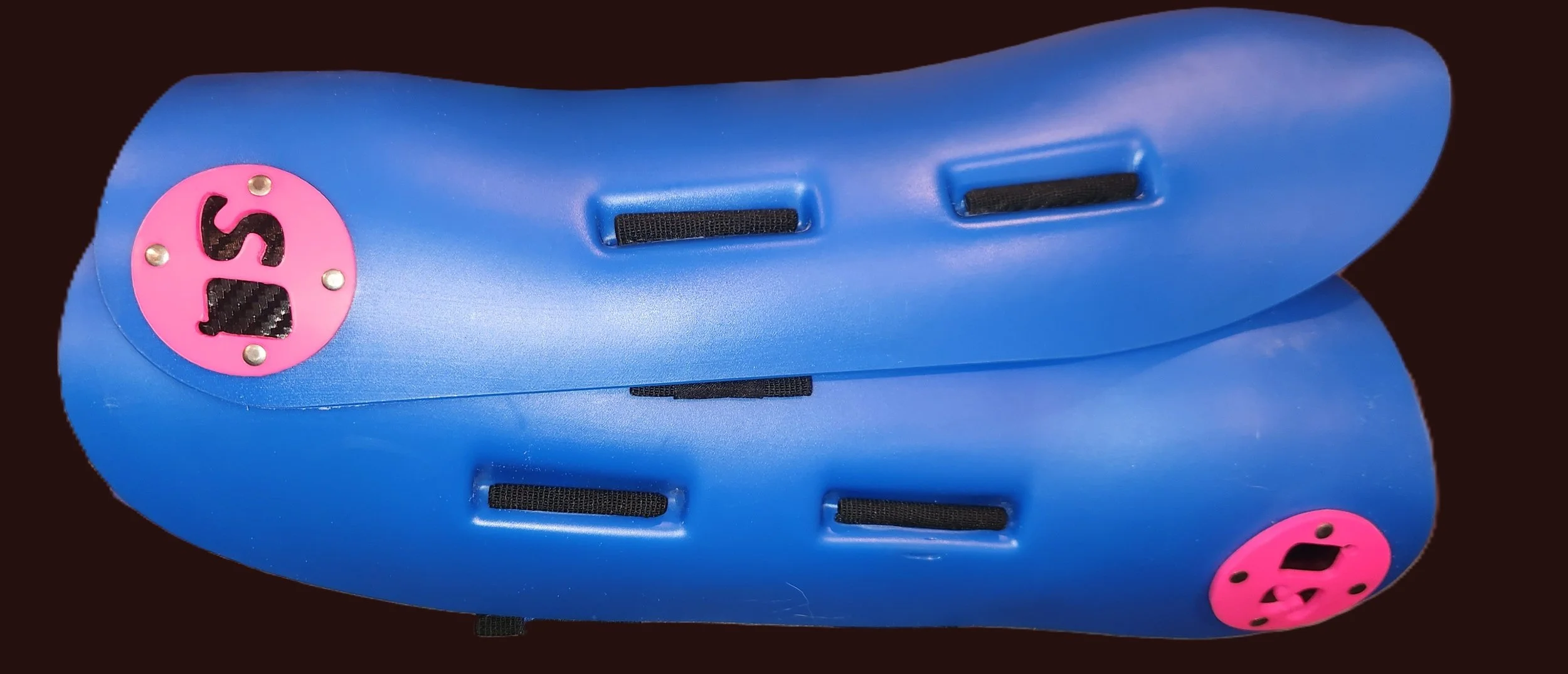 Blue LG Shinguards with Pink Tag Picture .jpg