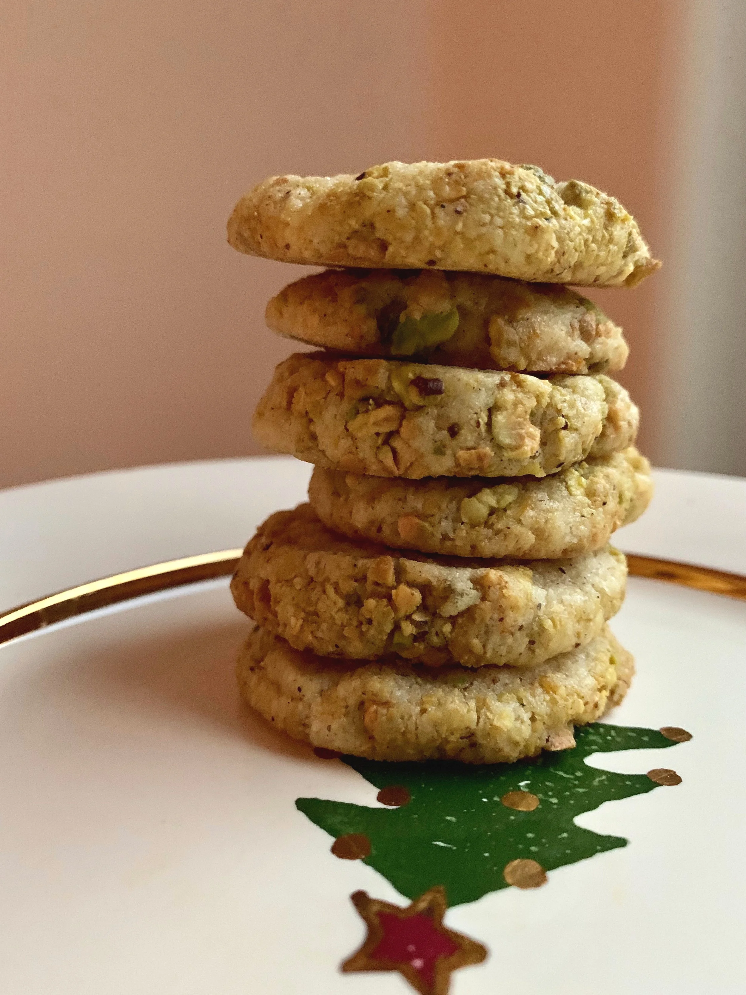 Slice-and-Bake Almond Cookies with Cardamom, Orange, and Pistachios – Gluten Free and Dairy Free
