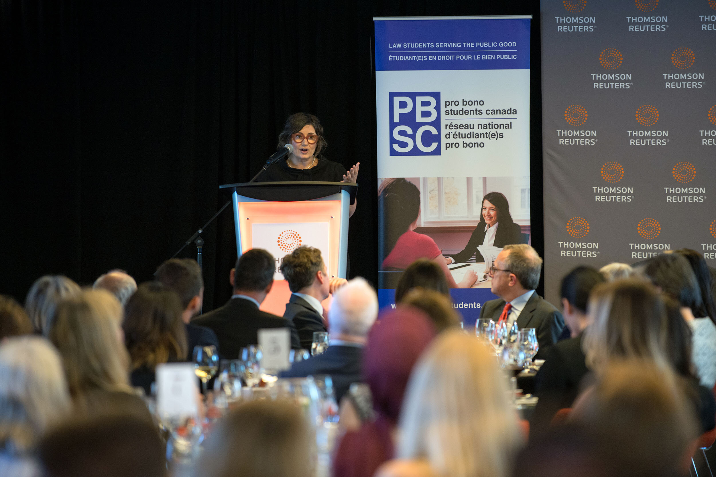  Pro Bono Students Canada's 2018 National Training Conference Opening Dinner held in Toronto, Ontario, Canada.     
