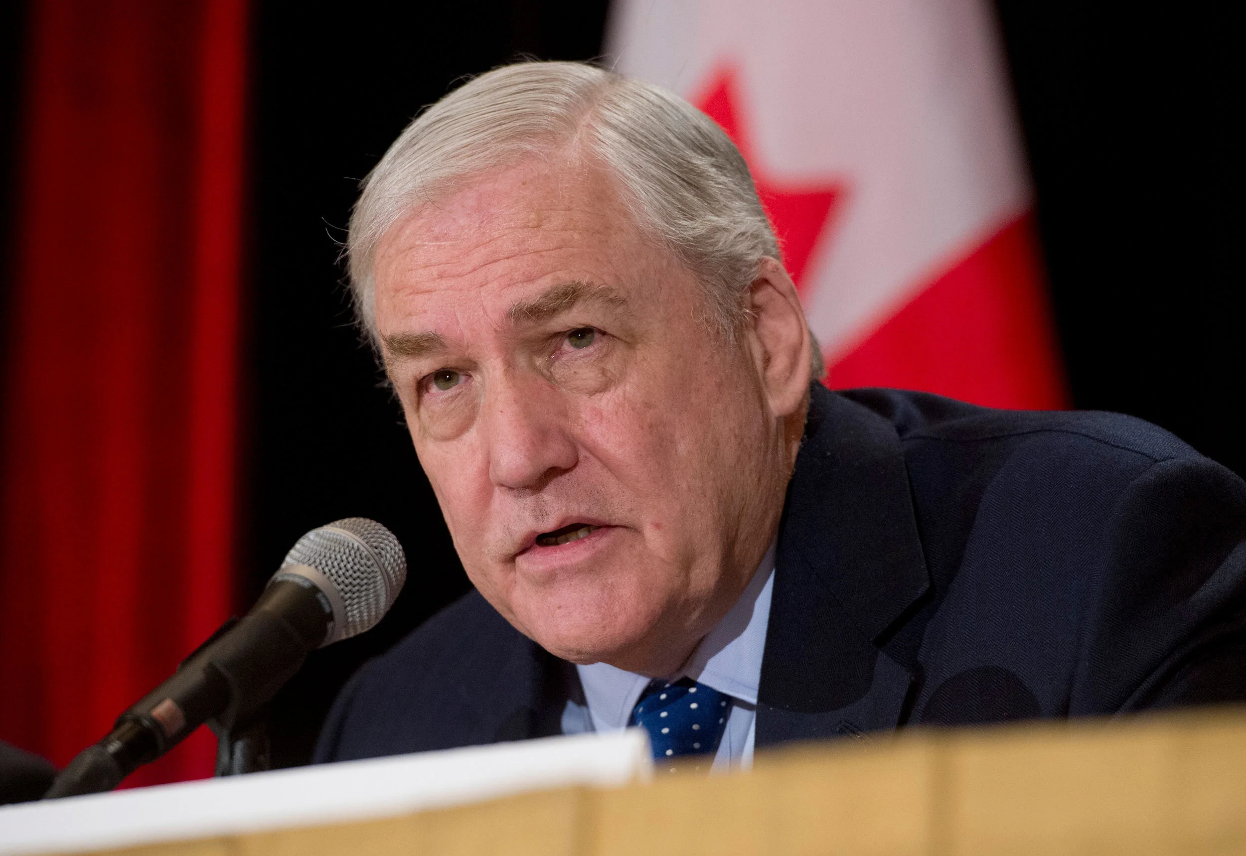  Conrad Black speaks during the National Post &amp; Canadian Club of Toronto's Outlook 2015 Luncheon at the Fairmont Royal York in Toronto, Ontario, Canada. 