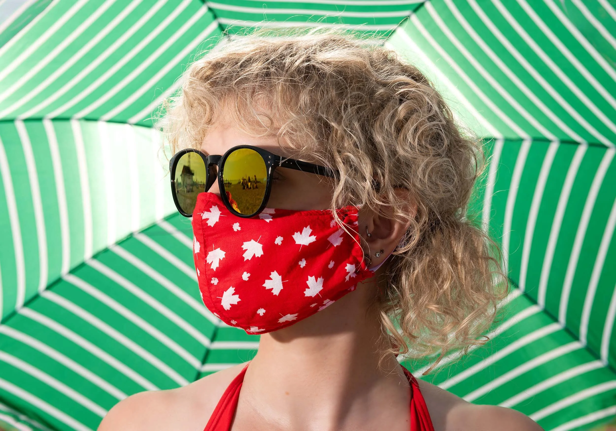  Happy socially distanced Canada Day. From my social bubble, to yours. Isolation self-portrait, June 30, 2020. Laura Pedersen Photo 