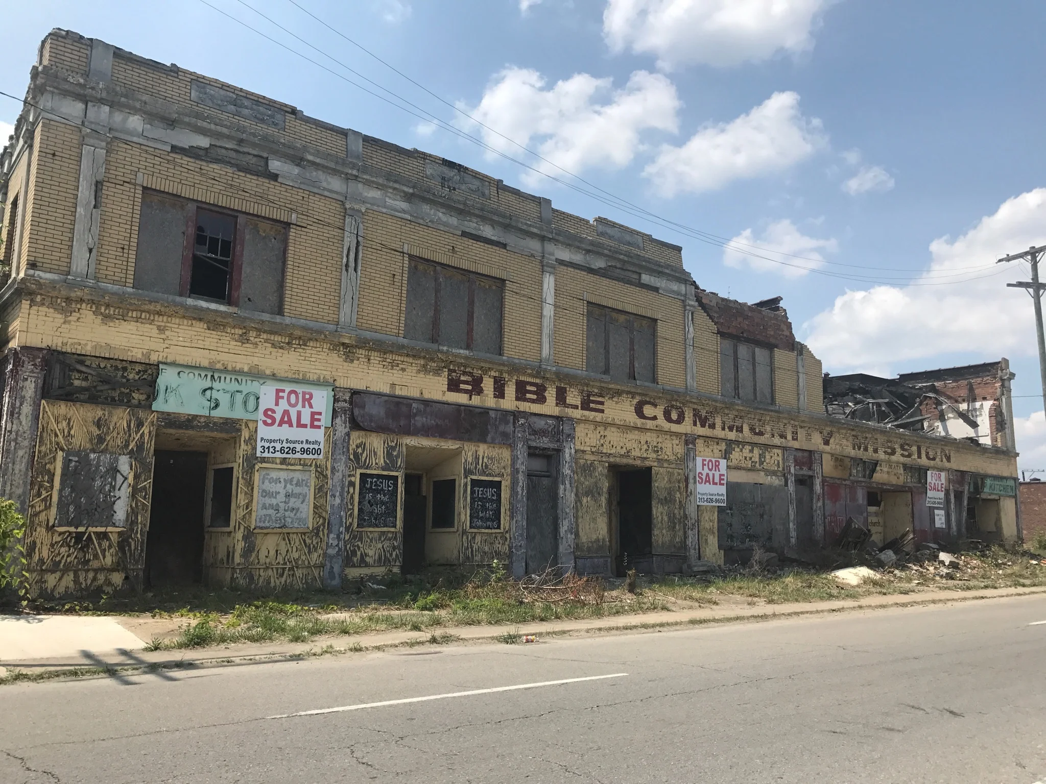 Dilapidated structures of Detroit