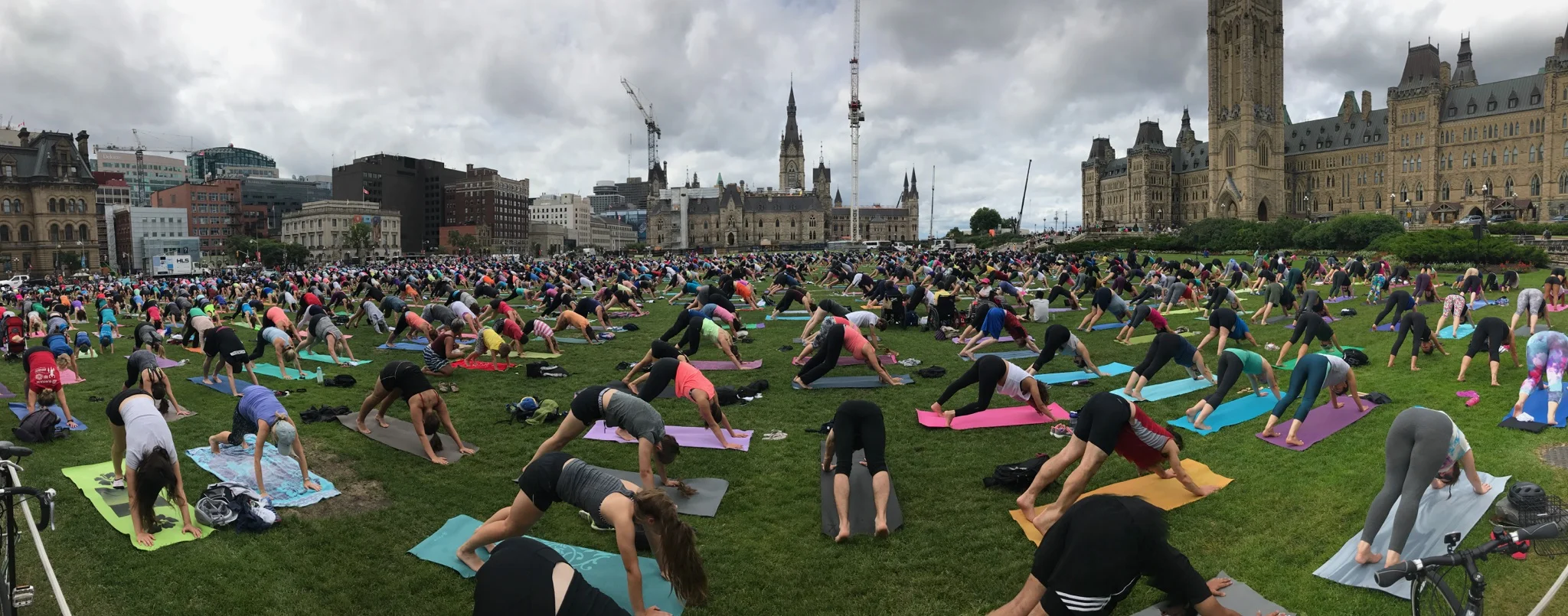 Yoga at Parliament Hill in Ottawa