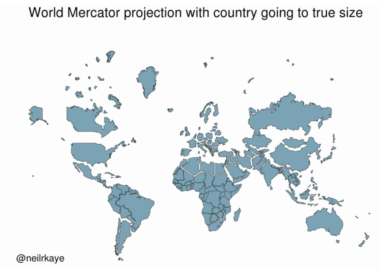 Misconceptions: Clever Map Shows True Size of Countries — The Capital Journal — New Capital Management