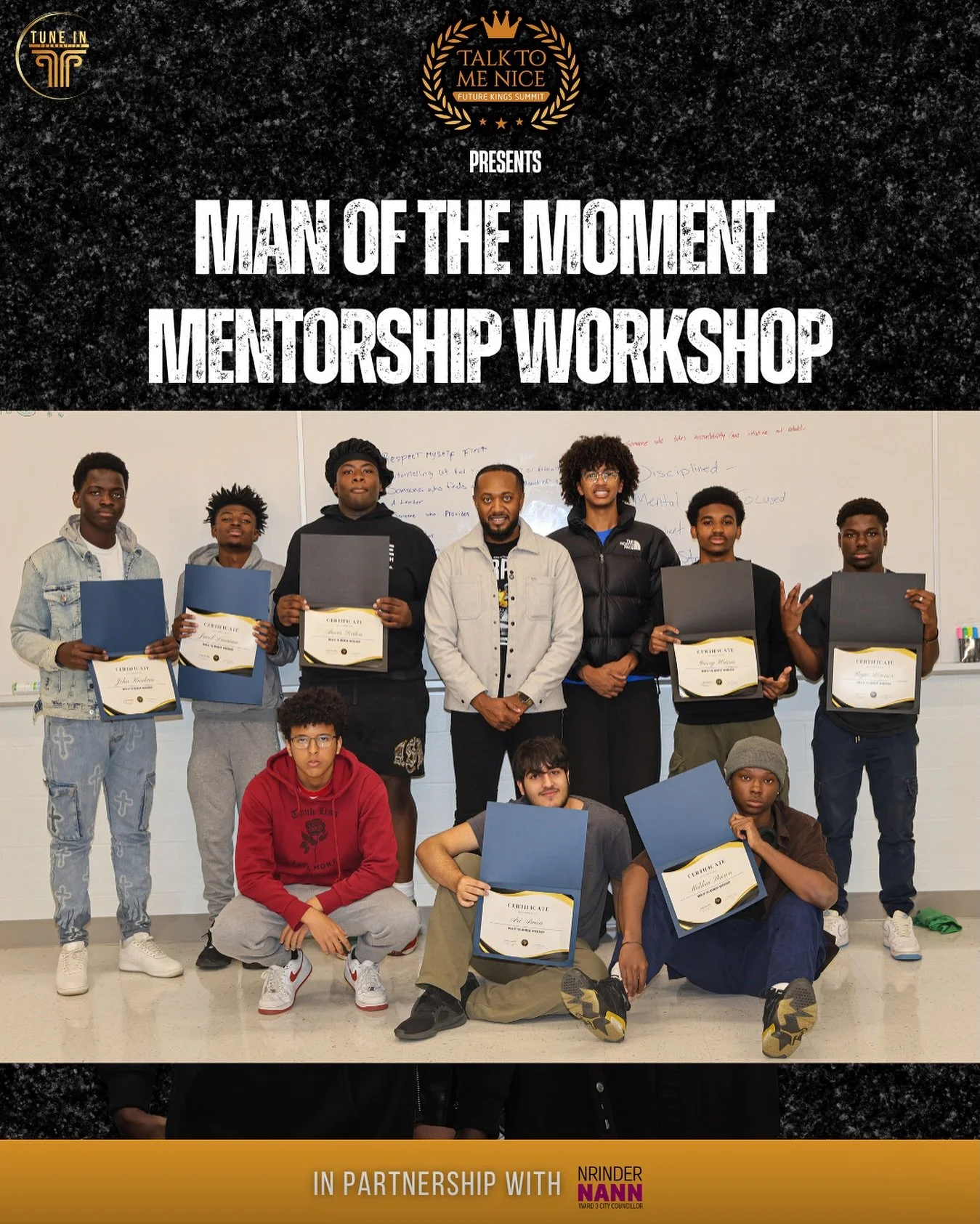 Man of the Moment Mentorship Workshop Session 1 💪🏾

One hour. Real talk. Practical tools. Each young man left with a commitment and a challenge to act like the man the moment requires: disciplined, focused, resilient, quietly strong, and rooted in 