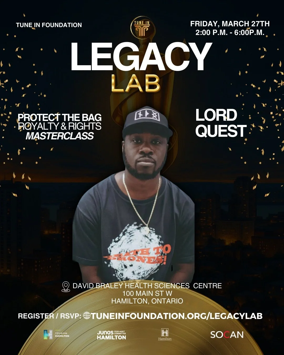 LordQuest is coming to Legacy Lab 🔥

Grammy-nominated producer/songwriter. Former Warner Music Canada A&amp;R (hip-hop + R&amp;B). Now SOCAN&rsquo;s Creative Executive of Black Music.

He&rsquo;s leading our Creator Clinic on Royalties &amp; Rights,
