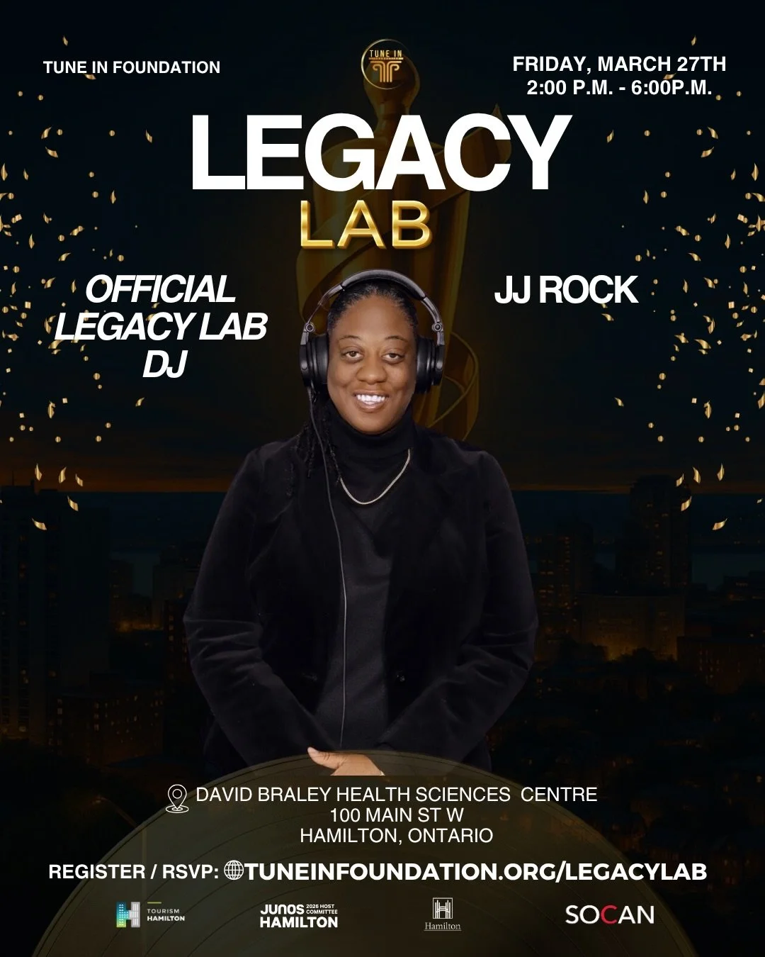 JJ Rock is setting the tone all day as our Official DJ 🔥

Founder of JJ Rock Entertainment Group (trusted by the JUNO Awards and TIFF since 2022), JJ Rock brings a community-first approach to building rooms where creators actually connect.

Friday, 