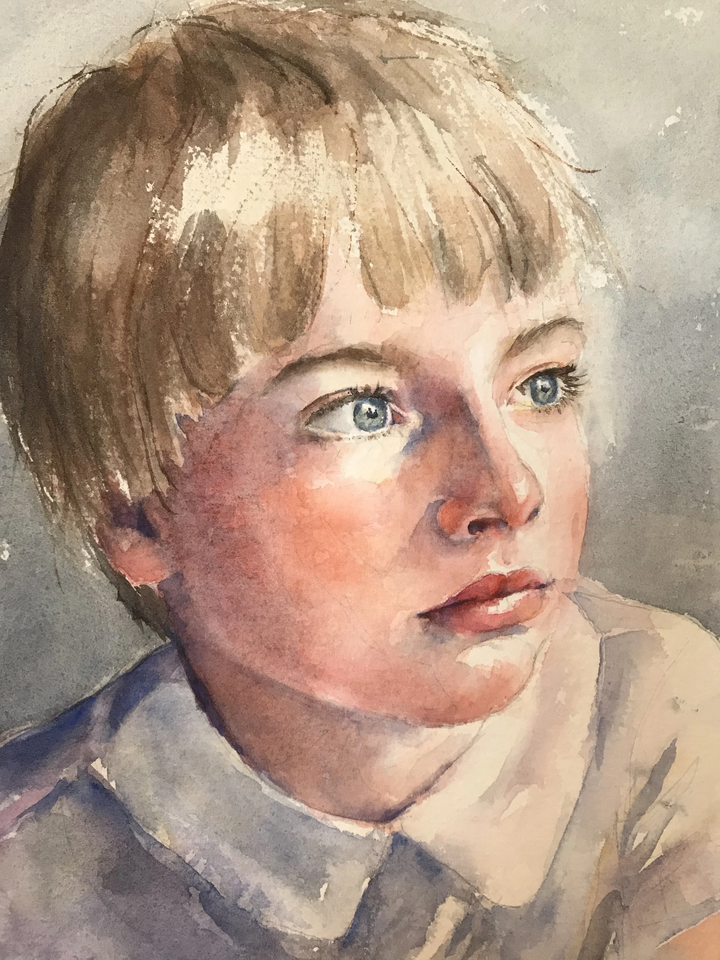 Jackson Watercolor on paper, 10 x 8" SOLD