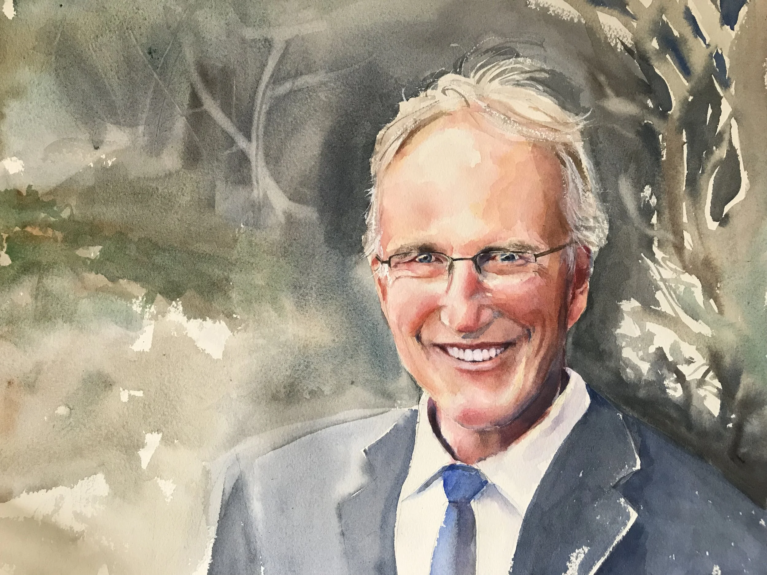 My Father Watercolor on paper, 20 x 15”