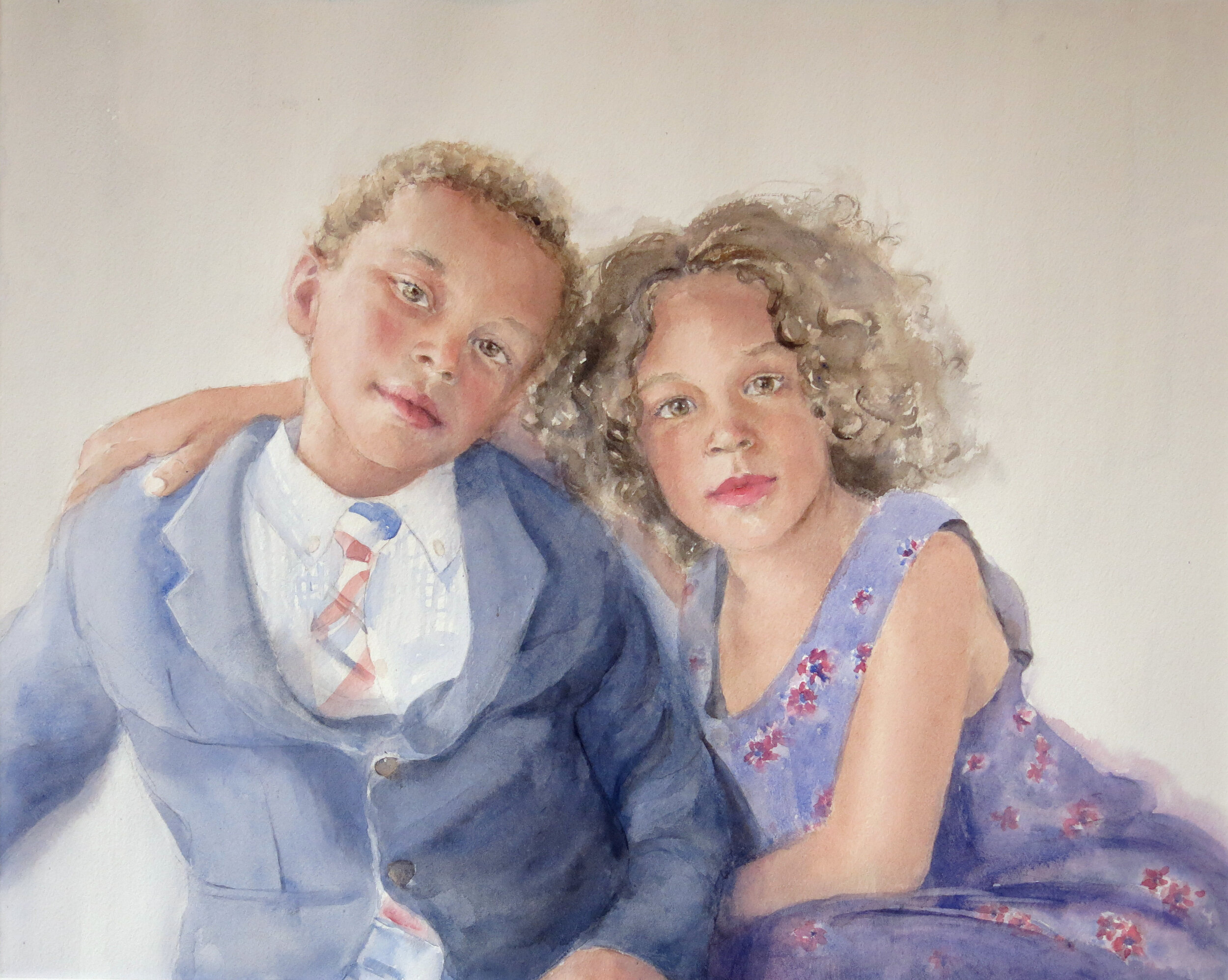   Ben and Liz   Watercolor on paper, 20 x 16”  SOLD 