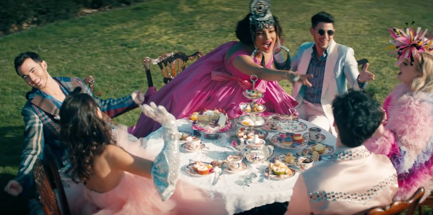 A still from the Jonas Brothers’ music video for “Sucker.”