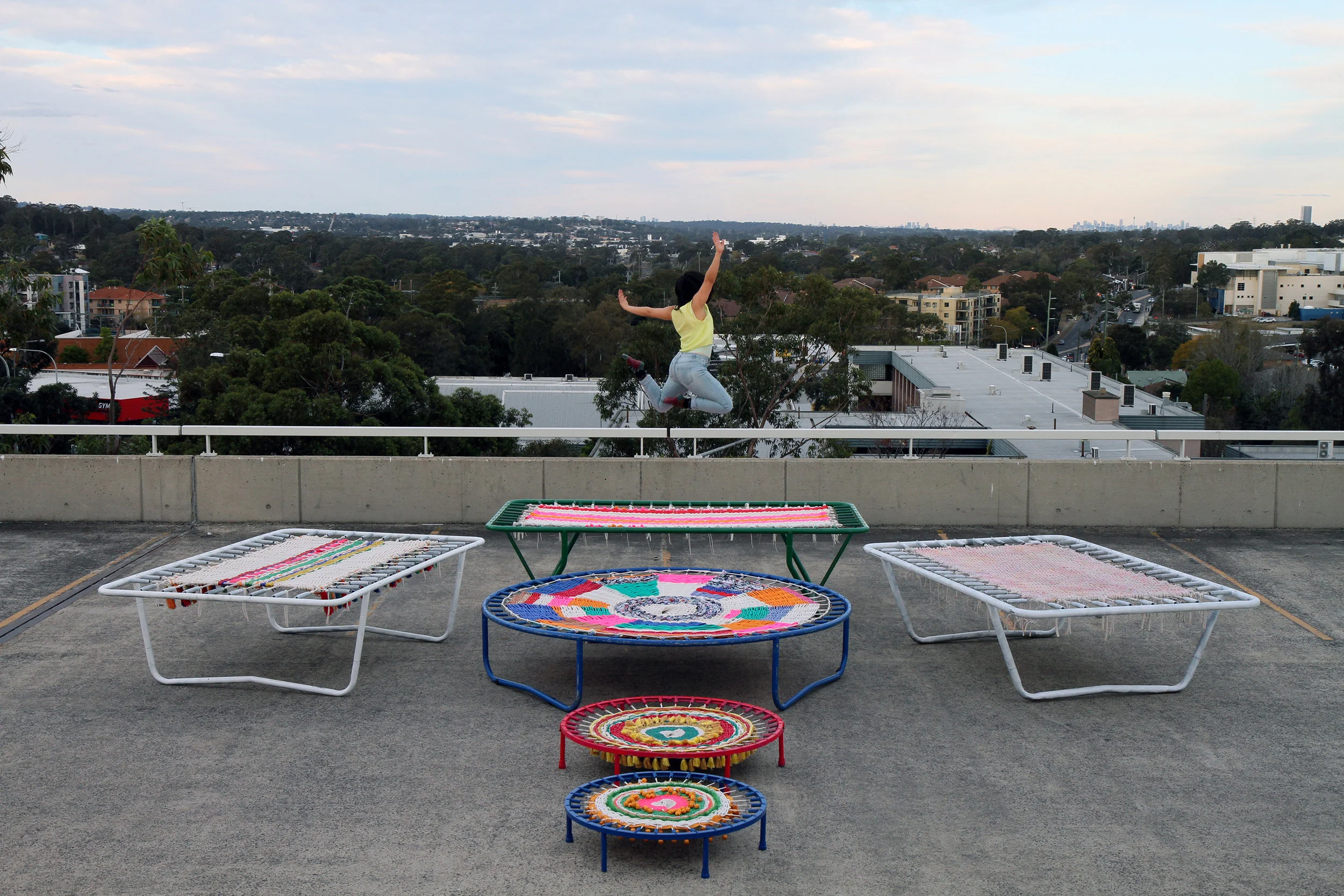 Photo credit: Urban Theatre Projects Trampolines created for RIGHT HERE. RIGHT NOW.