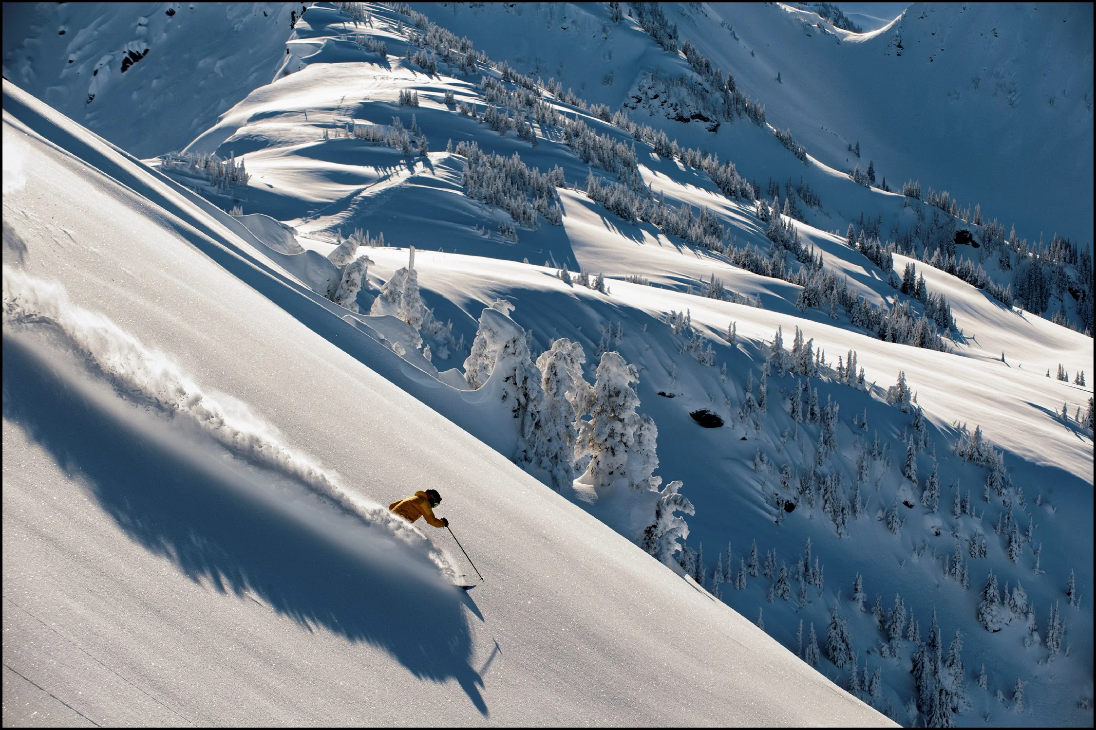 If Revelstoke Mountain Resort ’s big vertical, non-stop fall-line and steady snowfalls look like a helicopter skier’s dream, it’s no accident. The City of Revelstoke has been an epicenter for helicopter skiing since 1978. Dave Heath | Courtesy Destination BC