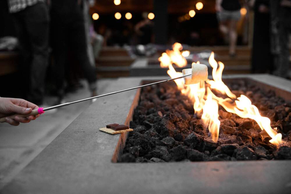  S’mores are a nightly ritual at the Coachman Hotel in South Lake Tahoe, CA.  Molly DeCoudreaux | Courtesy Tahoe South  