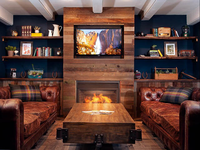  The lobby lounge at Basecamp Hotel Tahoe South.  Courtesy Tahoe South  