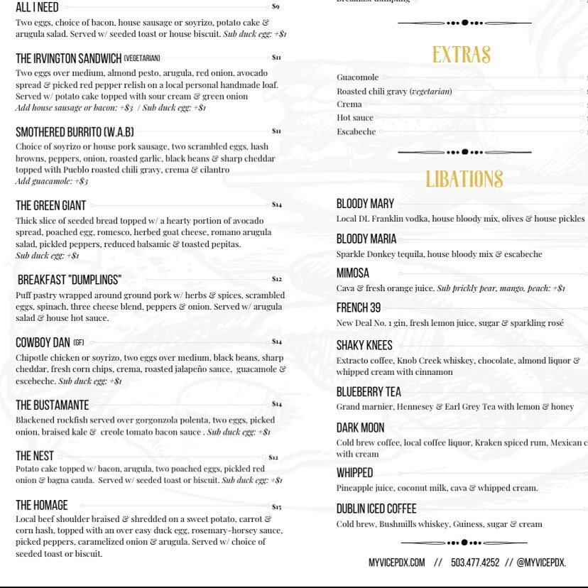Check out our new brunch menu. Please call to reserve a table. 593.477.4252