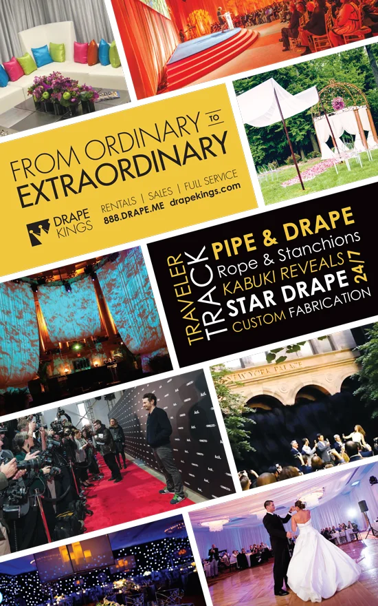  High-end event vendor providing drape, step &amp; repeats and carpet 