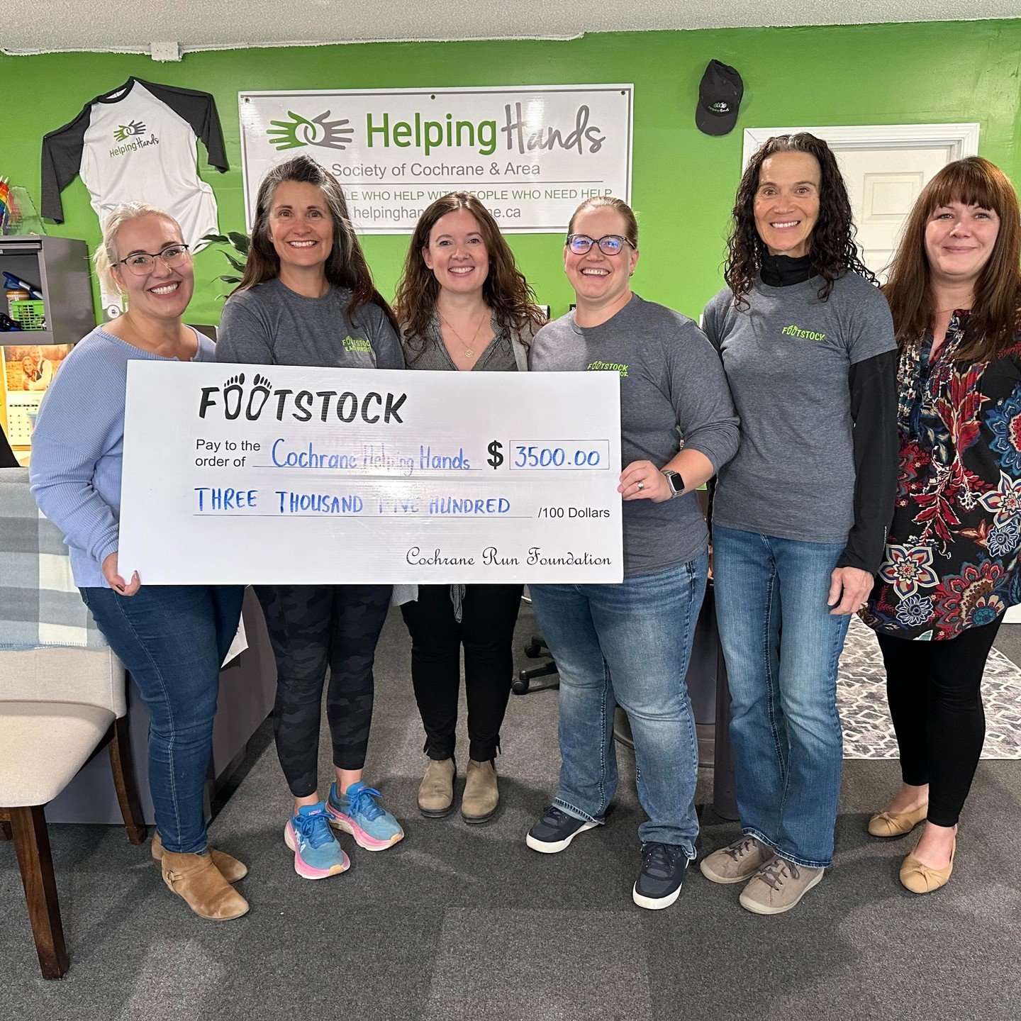 Because of our amazing participants, volunteers and sponsors, we were able to donate to the Iyahrhe Nakoda Food Bank, Cochrane Boys' and Girls' Club, Cochrane Humane Society, Helping Hands, Bike Cochrane and the Cochrane Activettes. Thank you to ever