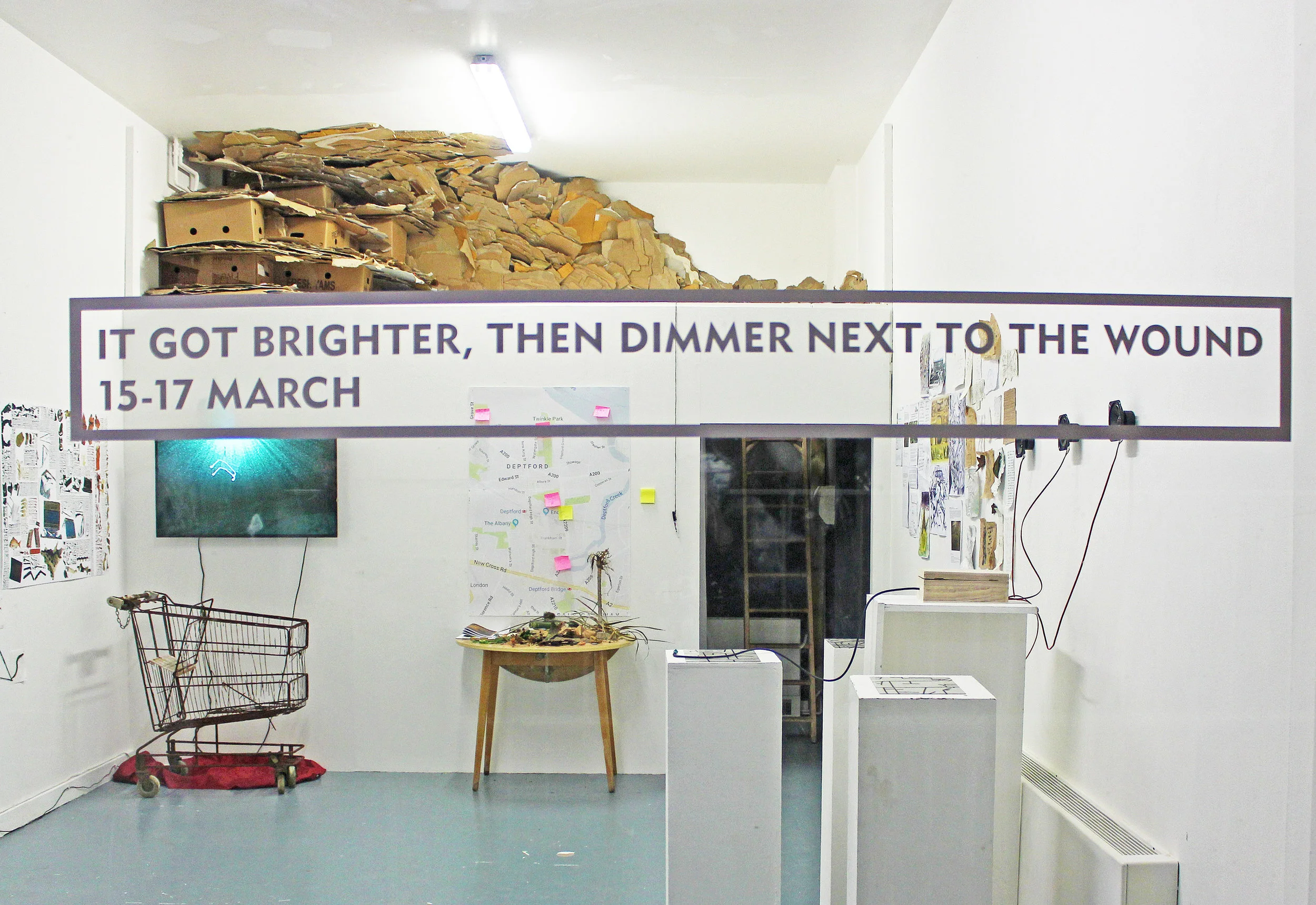 Exhibition installation shot, EnclavcLab, Enclave Projects, Deptford, London.