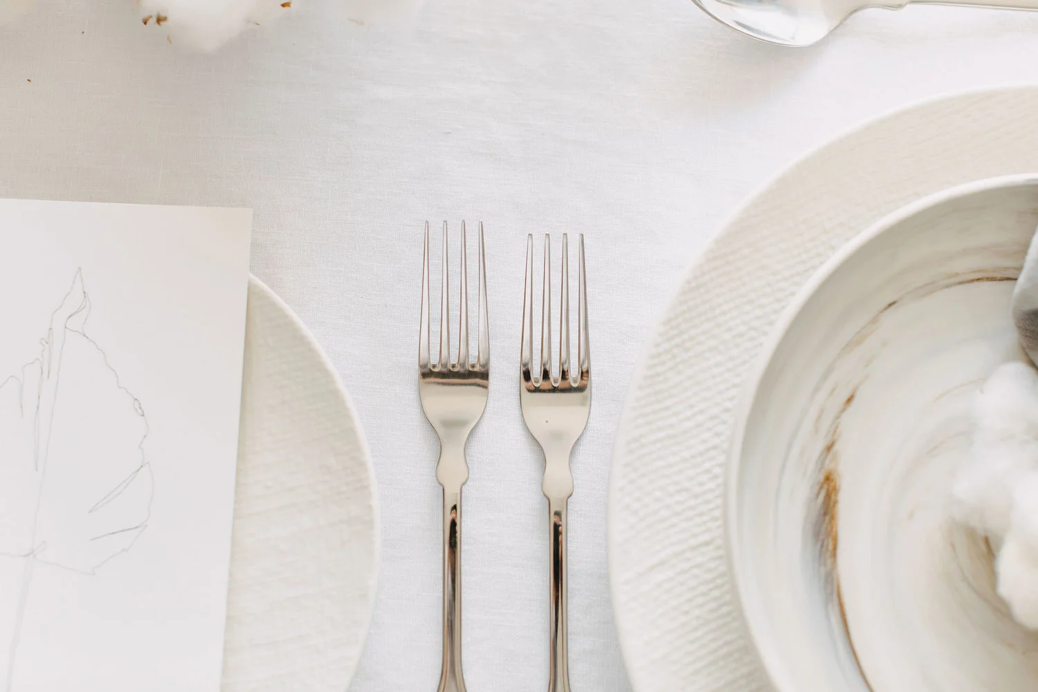 Side Serve Tableware Hire Perth En Blanc Curated Set