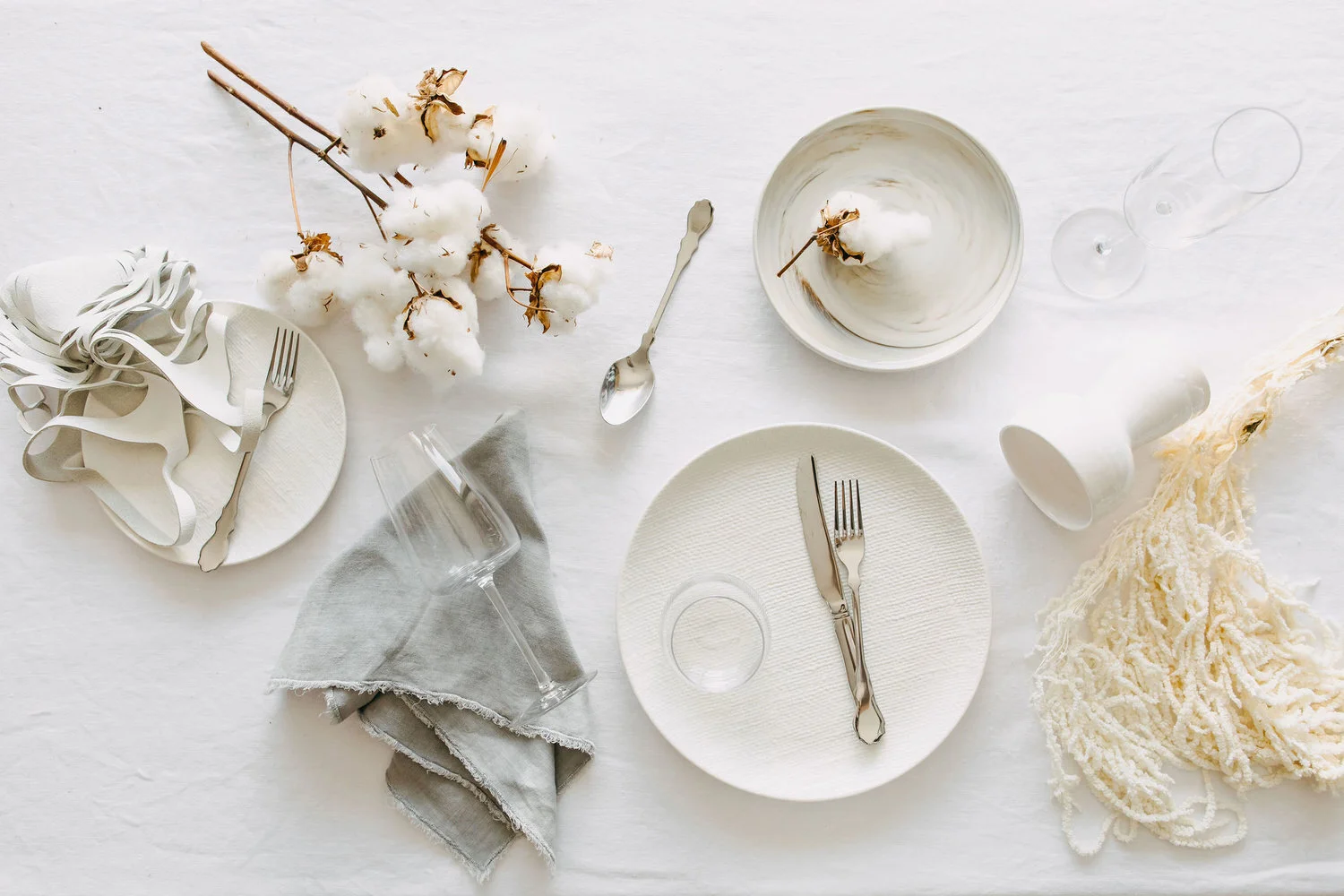 Side Serve Tableware Hire Perth En Blanc Curated Set